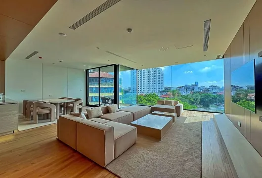 Tay Ho 賃貸アパート 127㎡ 3ベッドルーム 湖眺望